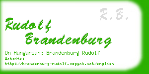 rudolf brandenburg business card